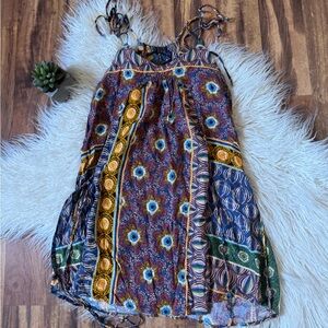 Farm Rio Side Tie Pattern Tank Top XS